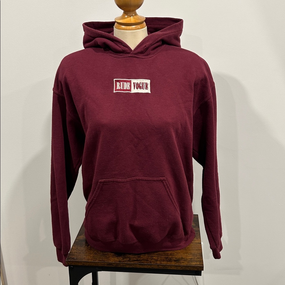 Rude vogue burgundy hoodie. well loved.